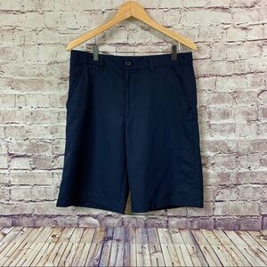 Izod Golf Navy Flat Front Shorts